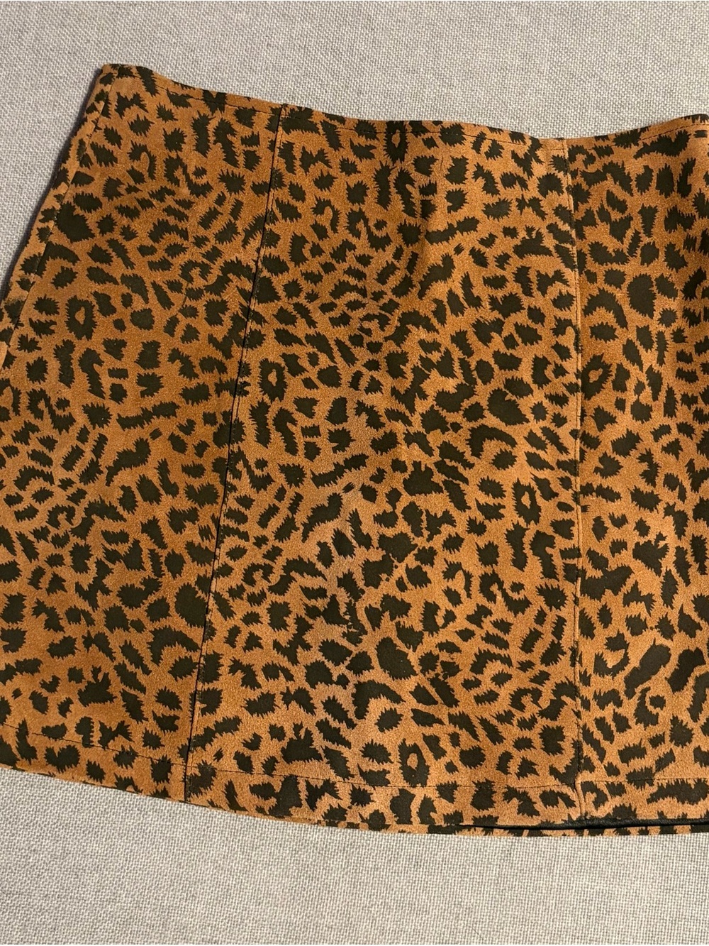 Charlotte Russe Mini Skirt in Rust and Black Leopard Print